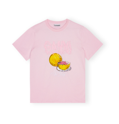 Camiseta Grapefruit Rosa Ganni